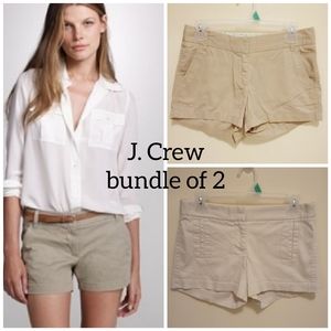 J. CREW tan chino shorts bundle of 2 - Size 2